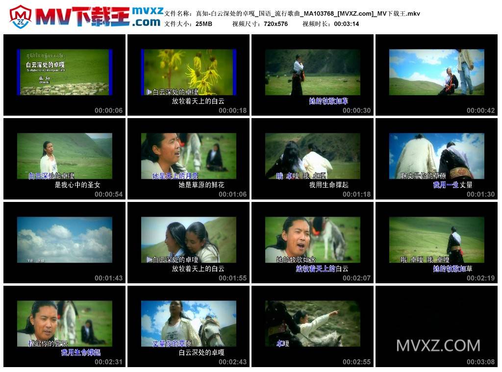 真知-白云深处的卓嘎_国语_流行歌曲_MA103768